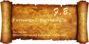 Fernengel Barnabás névjegykártya